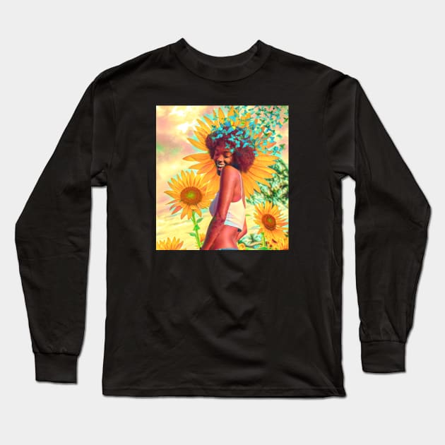 Summer's Here to Stay Long Sleeve T-Shirt by Phatpuppy Art